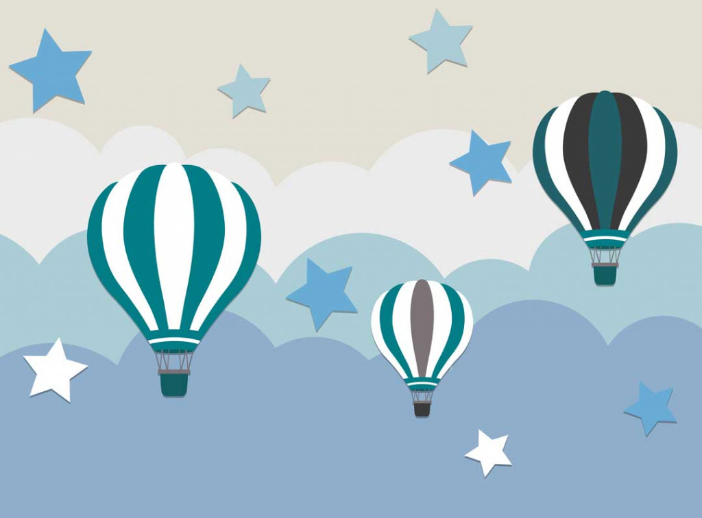 Фотообои Воздушные шары и звездочки