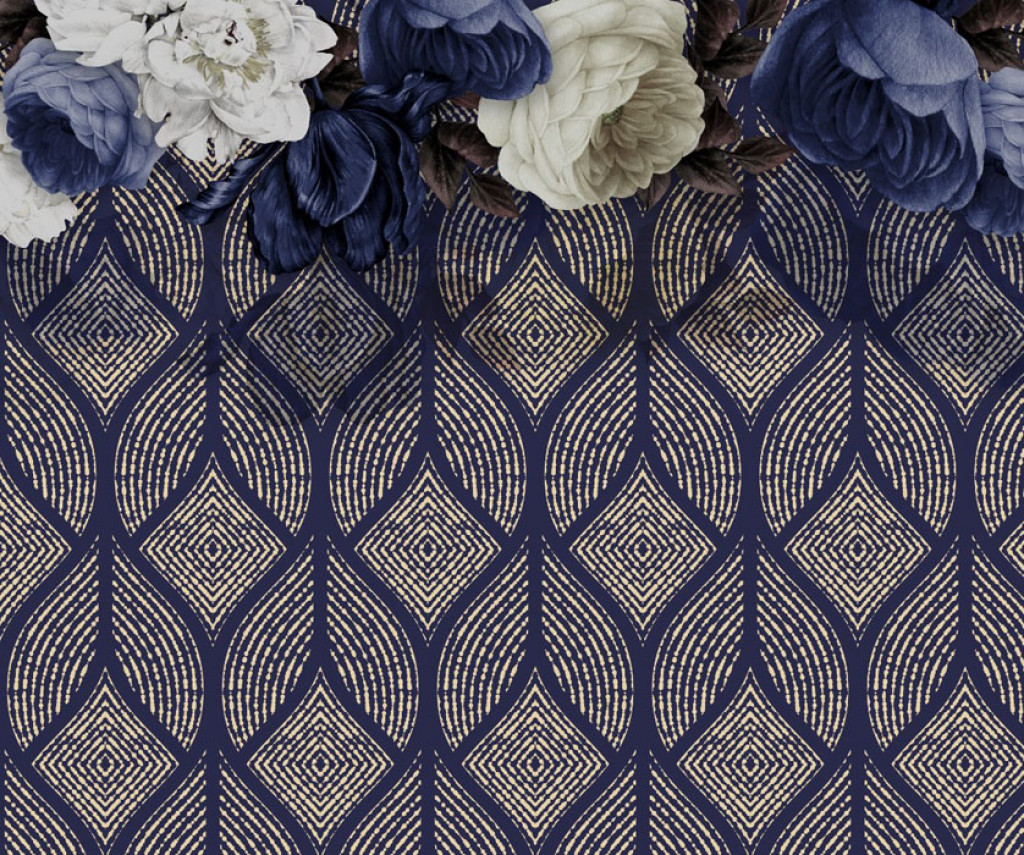 Фотообои Цветы с потолка с узором