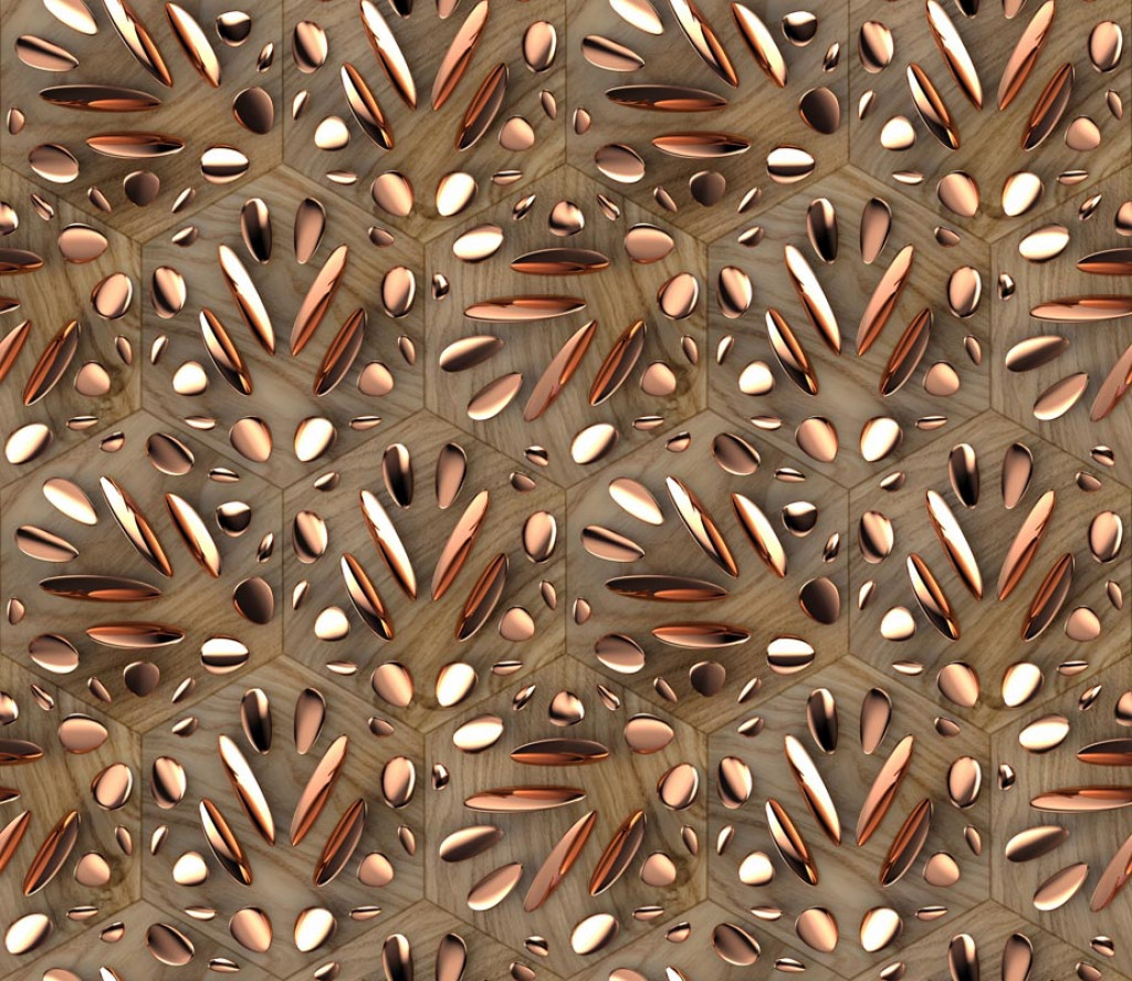 Фотообои Золотистая геометрия