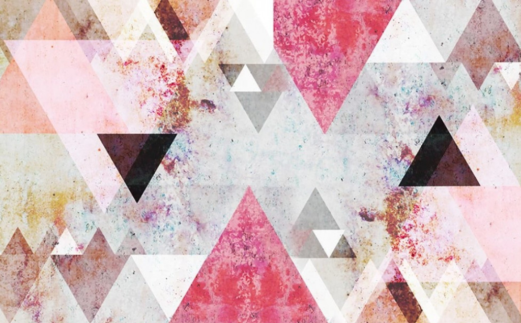 Фотообои Геометрия розовые треугольники