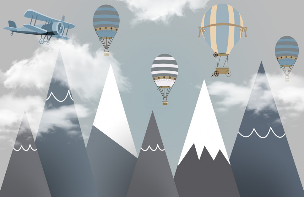 Фотообои Горы с шарами