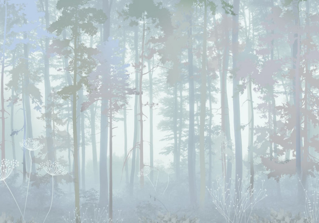 Фотообои Голубые векторные деревья