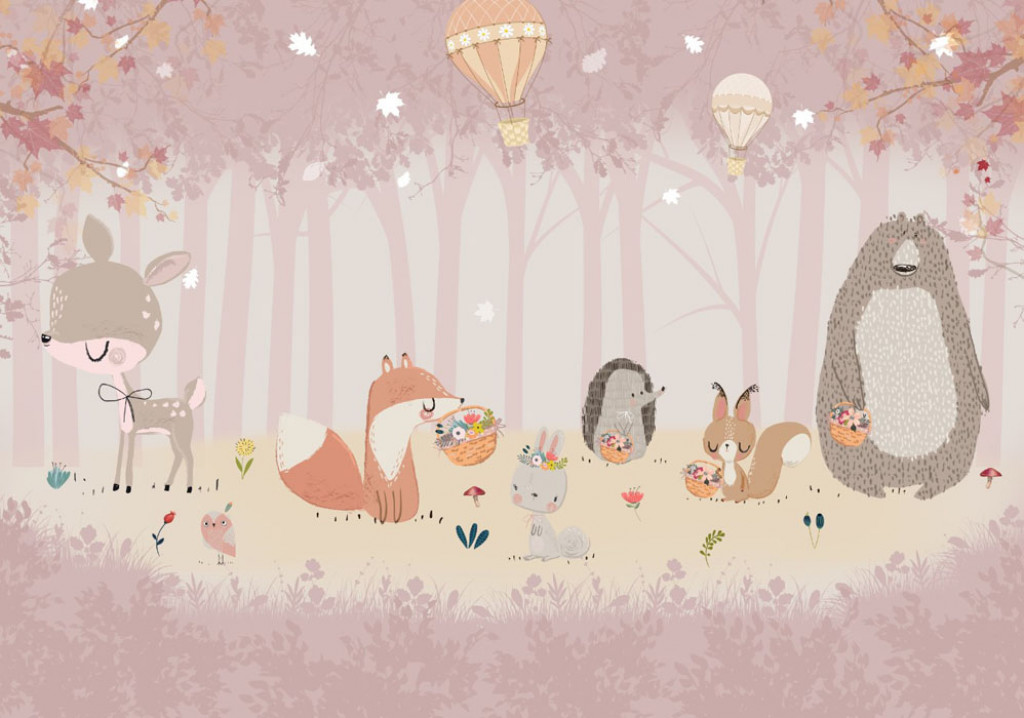 Фотообои  Зверята в лесу 