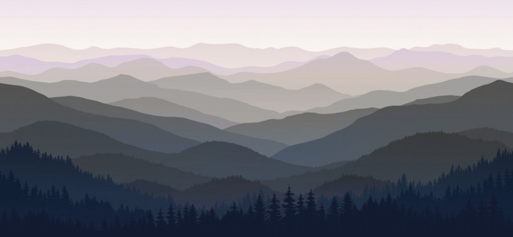 Фотообои Горы в тумане