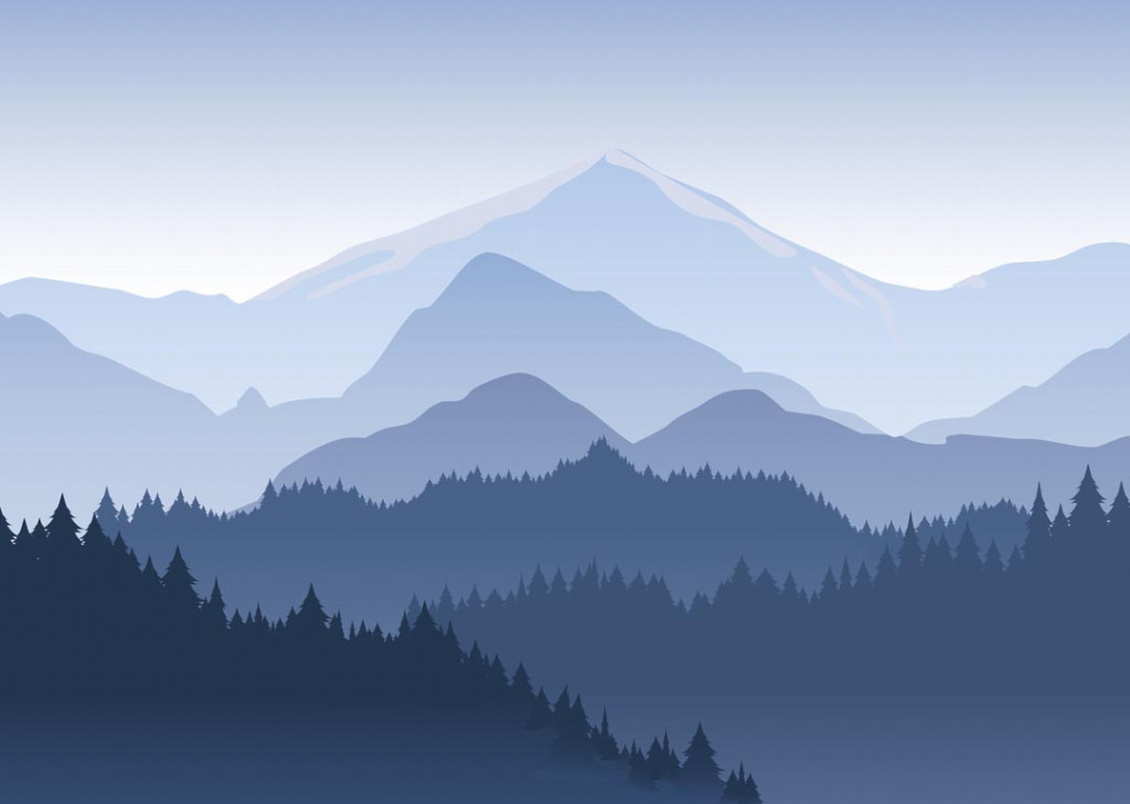 Фотообои Синие горы