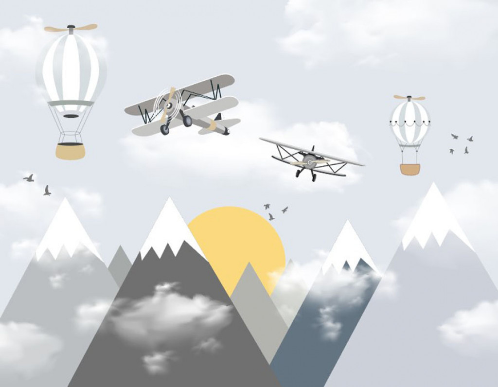 Фотообои  Серые сканди горы