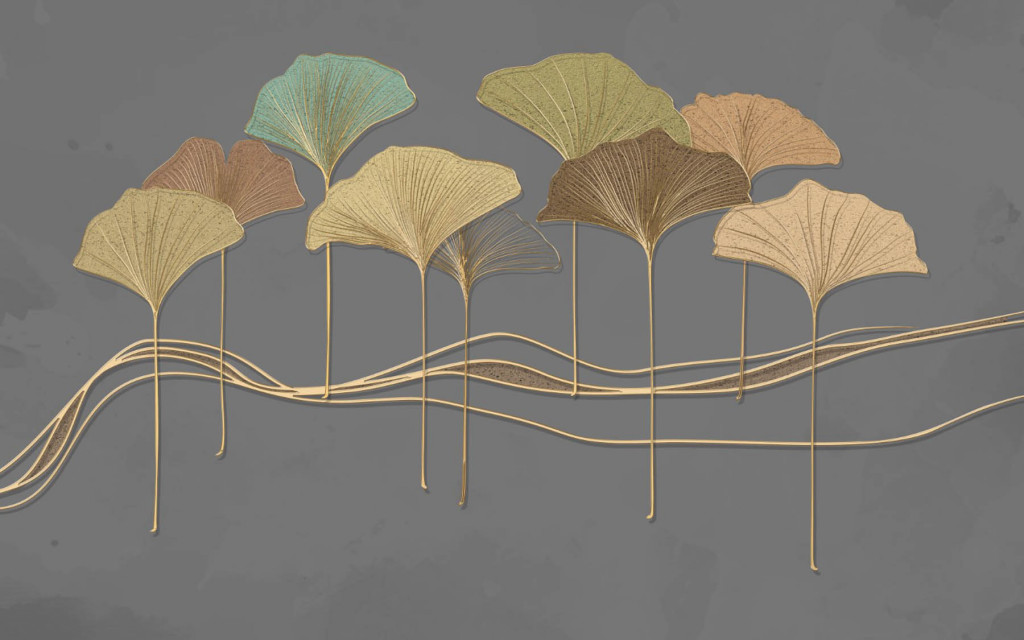 Фотообои бутоны на сером фоне