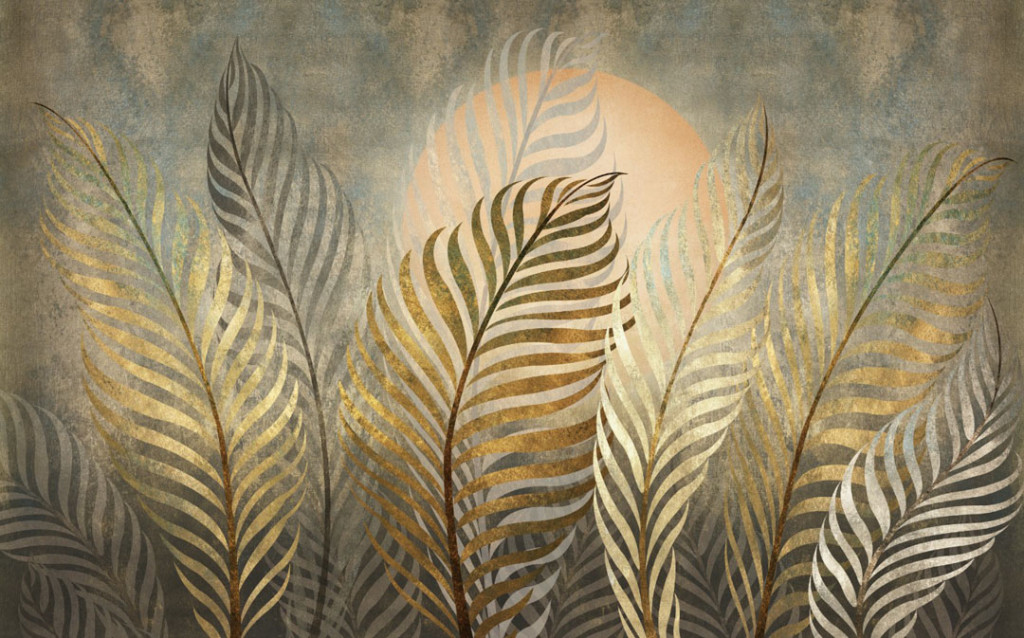 Фотообои Золотые листья 