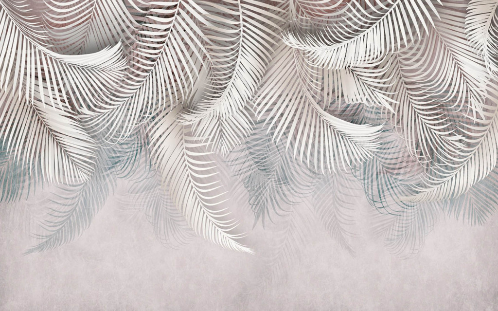 Фотообои листья с потолка