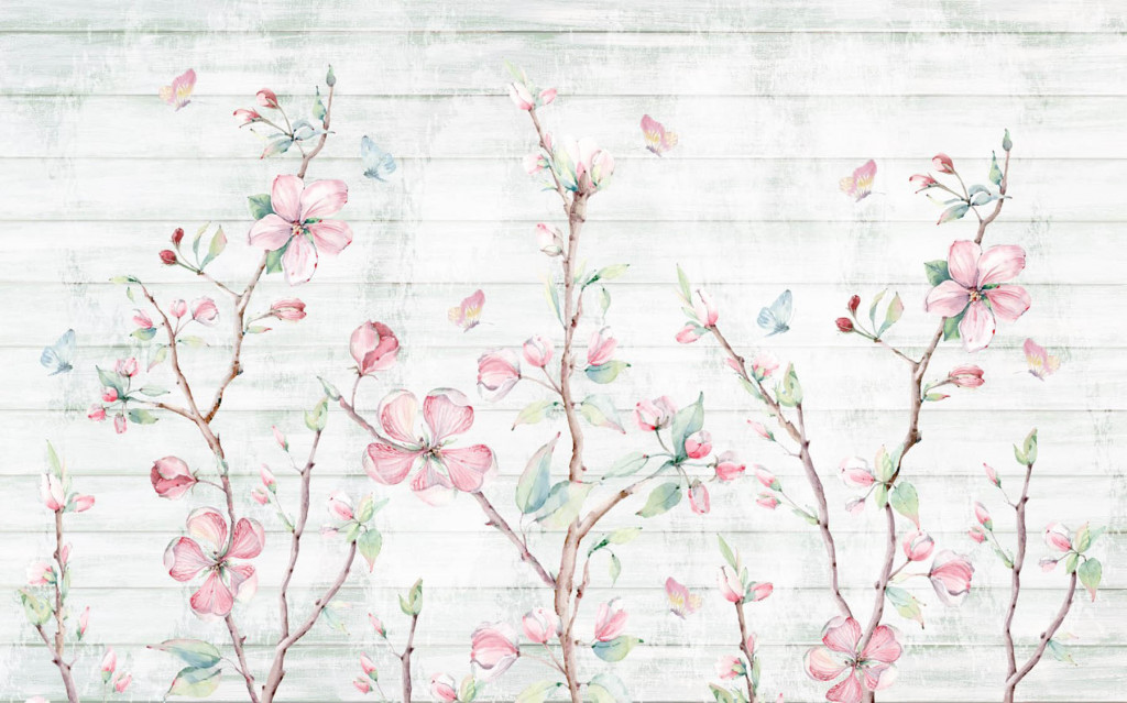 Фотообои веточки с цветами