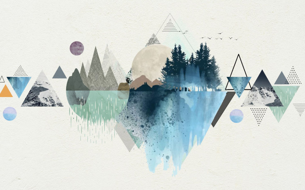 Фотообои Геометрия с ёлками