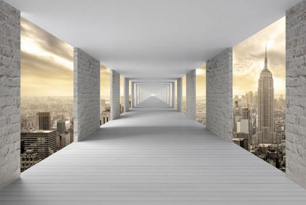 Фотообои Тоннель с видом на город