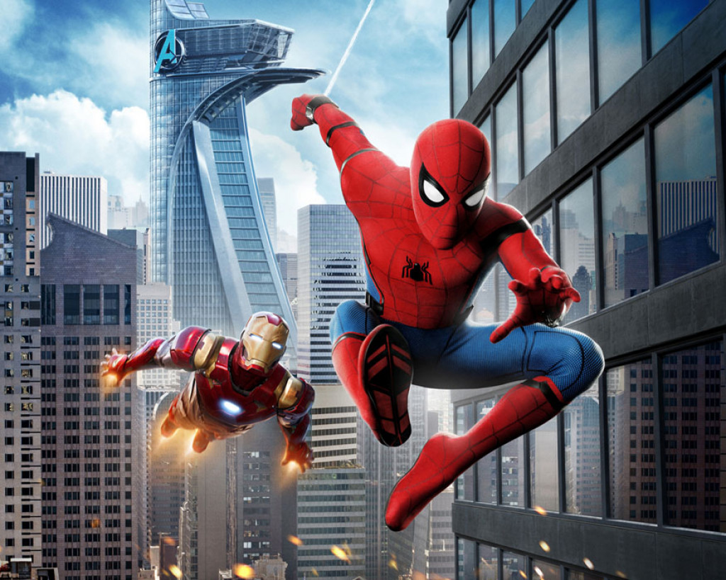 Фотообои человек паук и железный человек