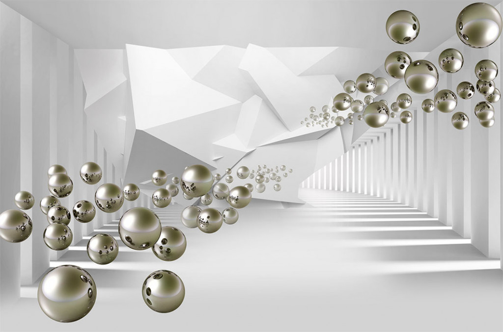 Фотообои Тоннель с 3д шарами