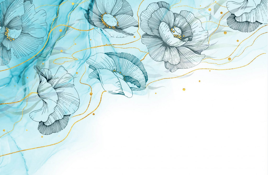 Фотообои дизайнерские цветы