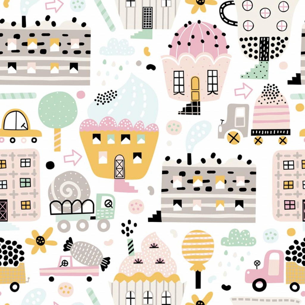 Фотообои Детские машинки в городе