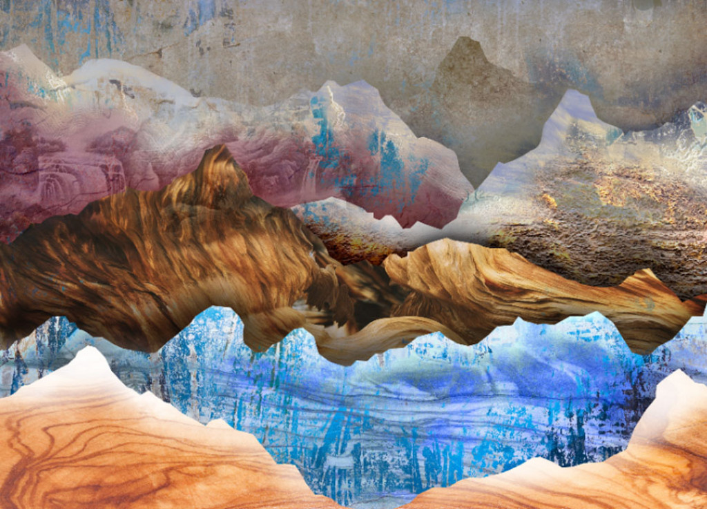 Фотообои 3д горы из текстур