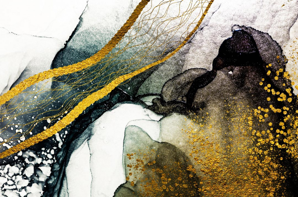 Фотообои Флюид с золотом