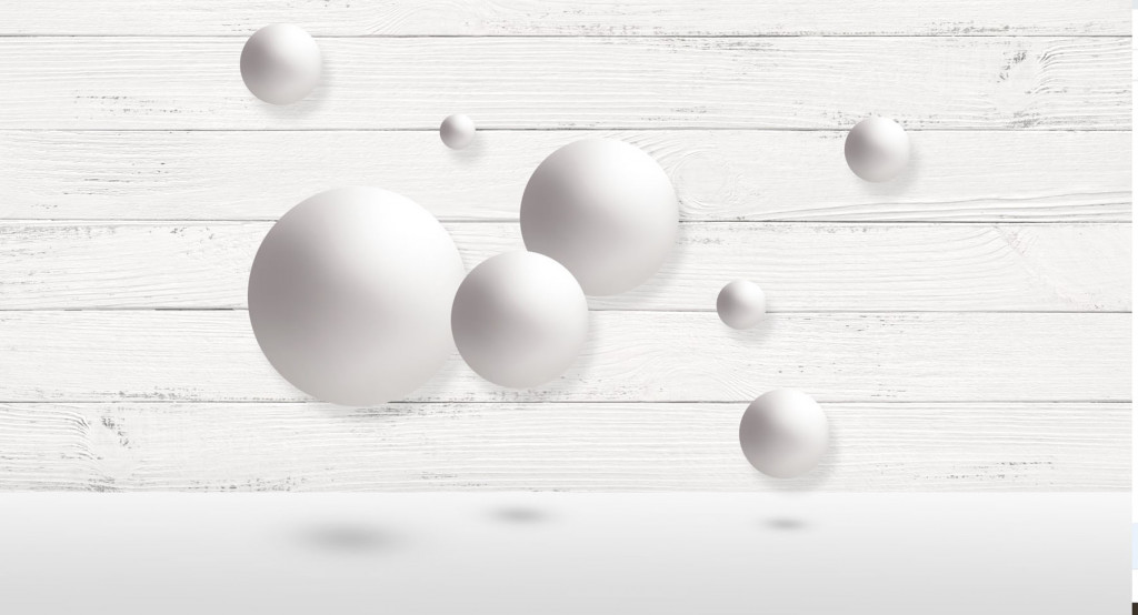 Фотообои шары на фоне дерева