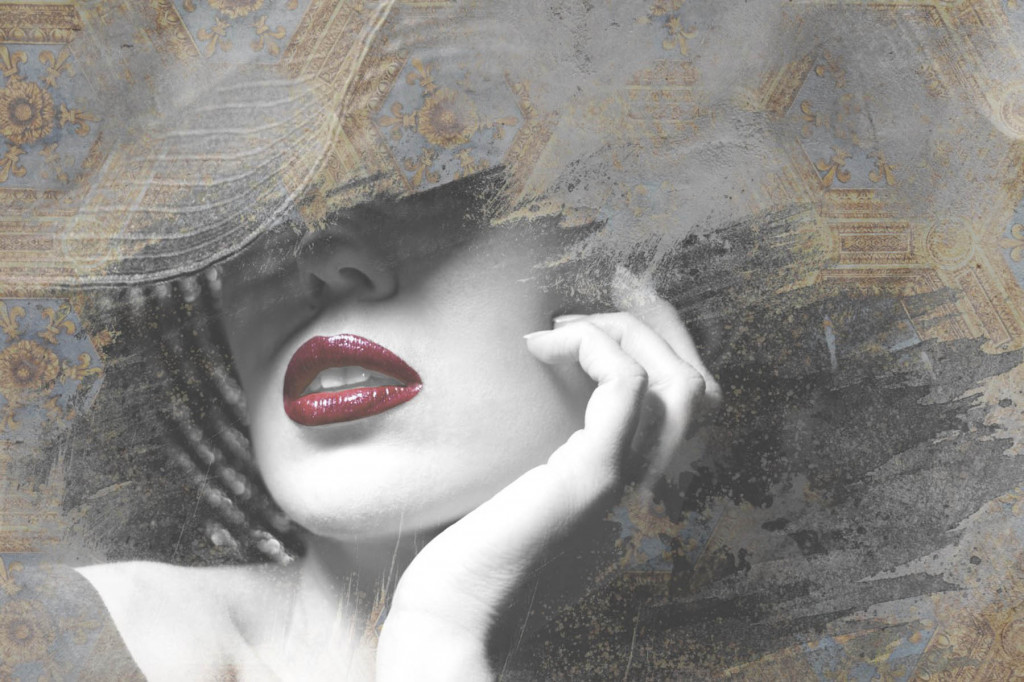 Фотообои дама в шляпе