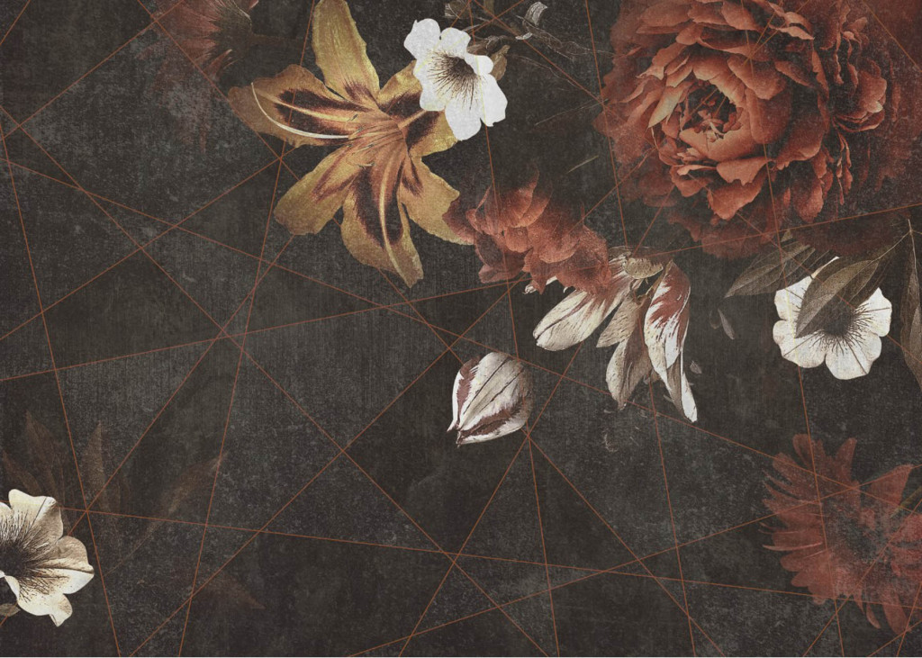 Фотообои бутоны и геометрия