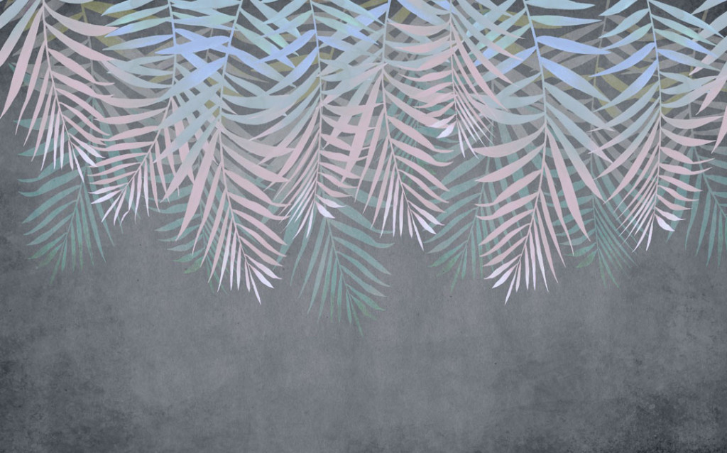 Фотообои Тропические листья свисающие