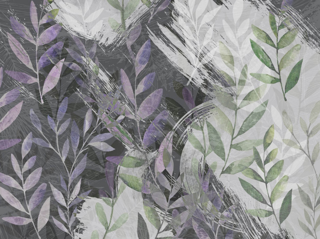 Фотообои дизайнерские листья