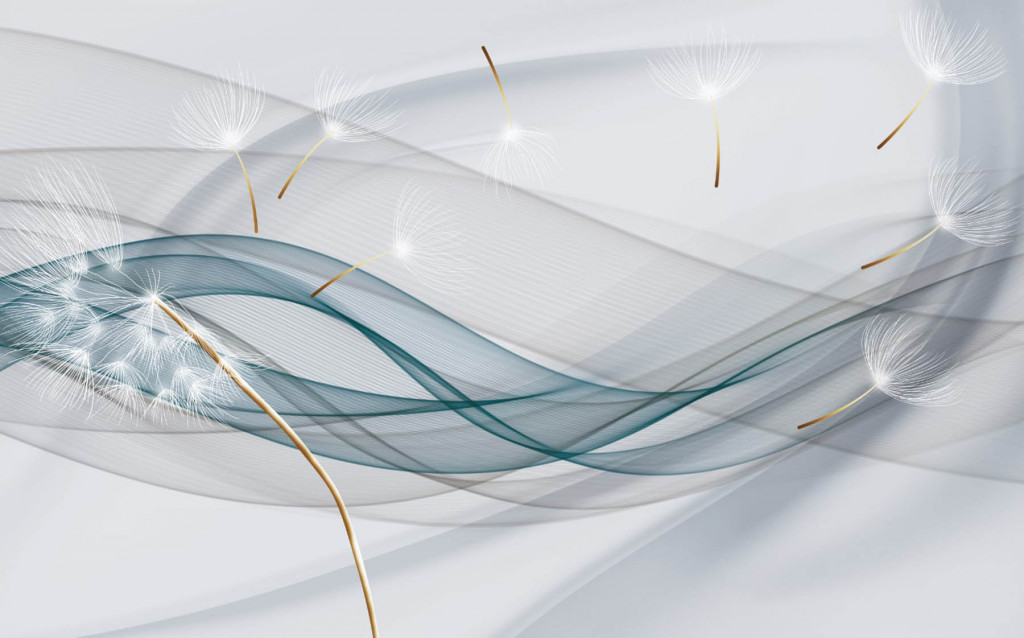 Фотообои одуванчики на векторном фоне