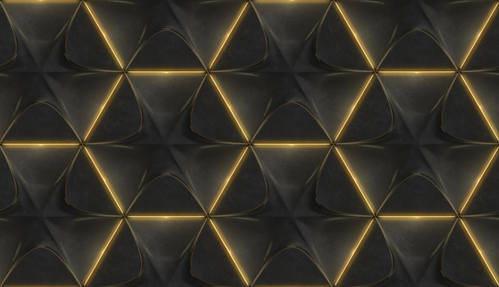 Фотообои Стена с золотом и узором 3д