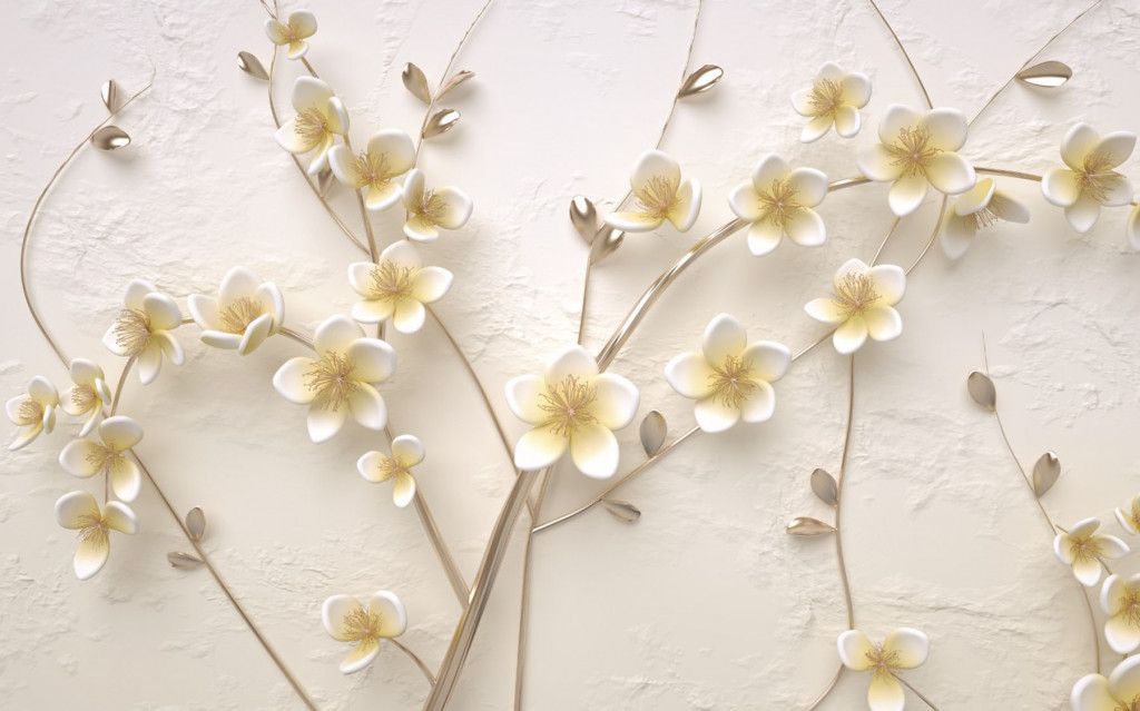 Фотообои ветка с бутонами