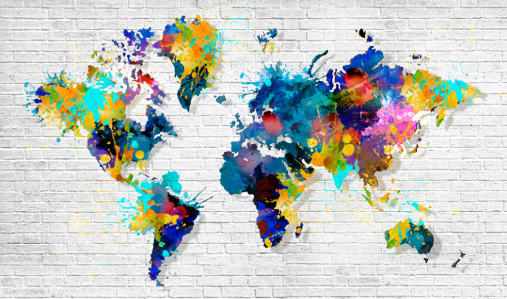 Фотообои Карта мира в виде Арт