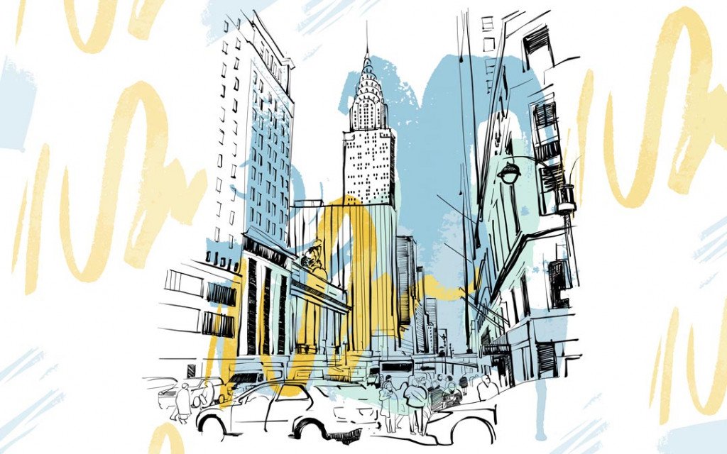 Фотообои Небоскребы в абстракции