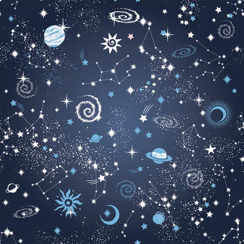 Фотообои Созвездие на синем фоне