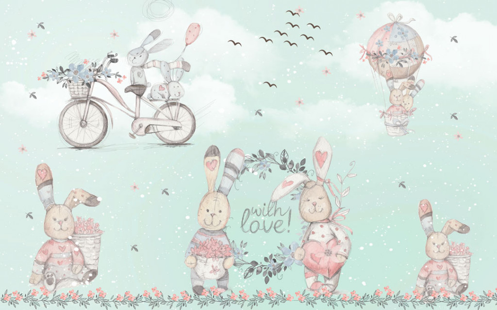 Фотообои Зайчики