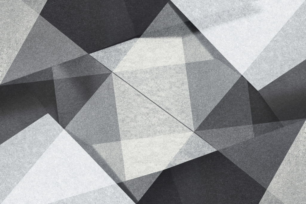 Фотообои Геометрия черно белые треугольники