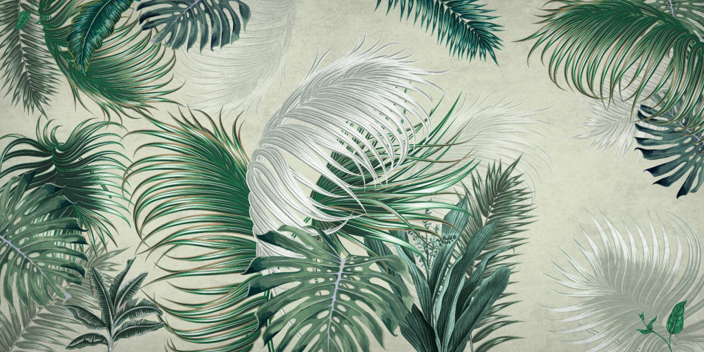 Фотообои тропические листья