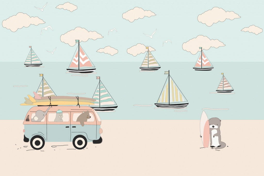 Фотообои Детские кораблики