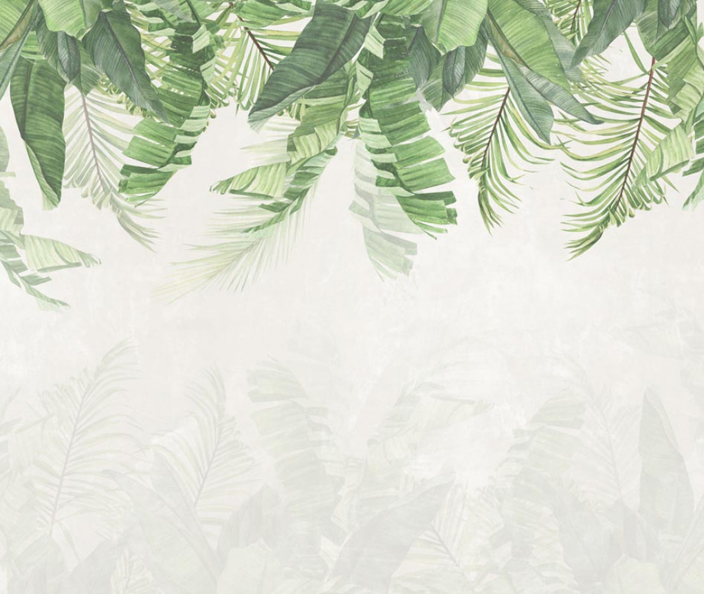 Фотообои Дизайнерские листья сверху