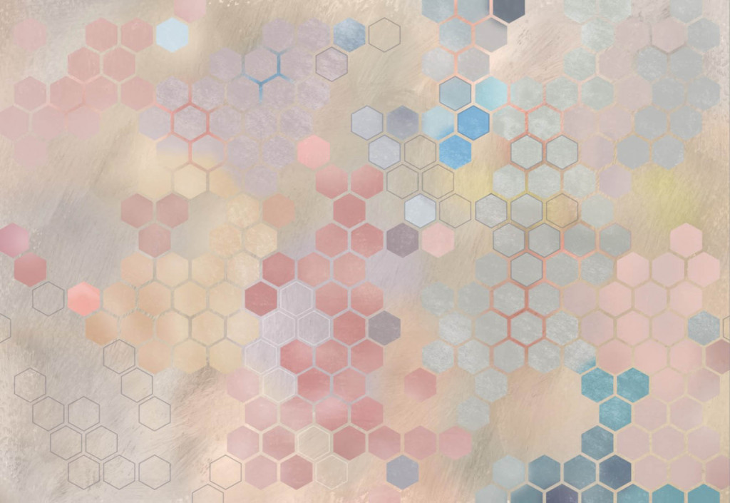 Фотообои цветные соты