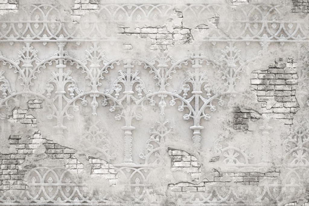 Фотообои Кирпичная стена и штукатуркой