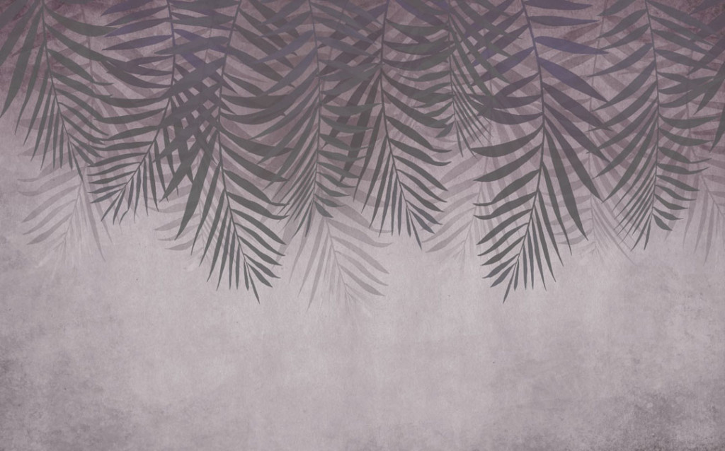 Фотообои Тропические листья с потолка