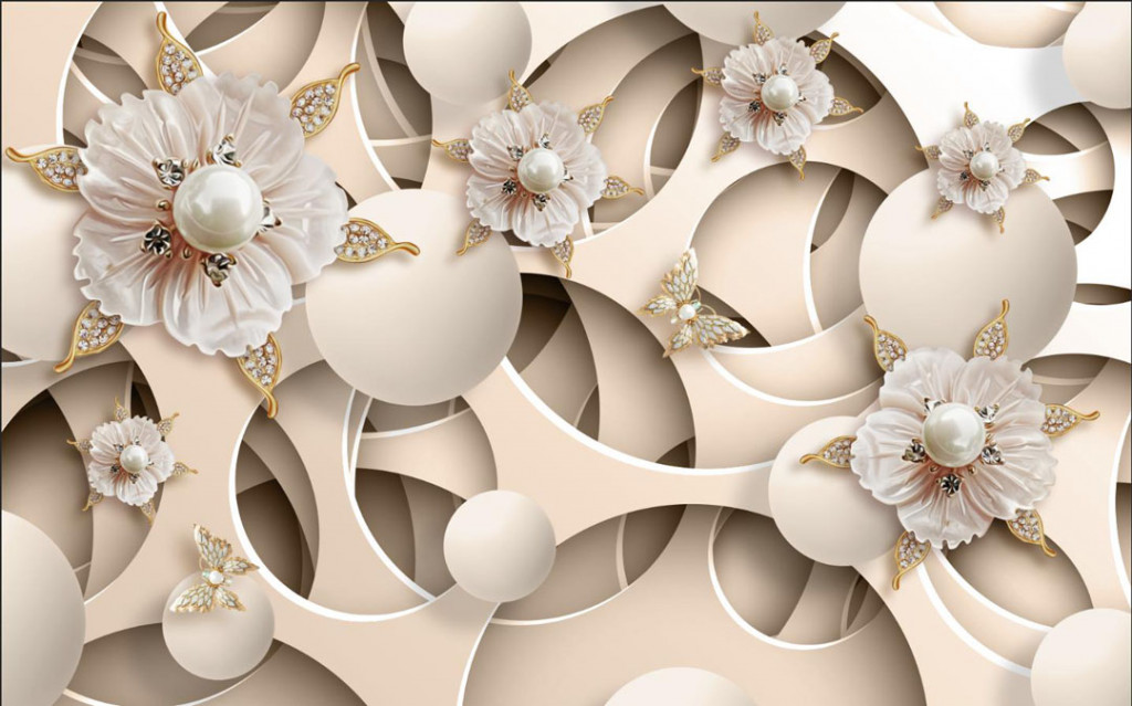 Фотообои 3д цветы