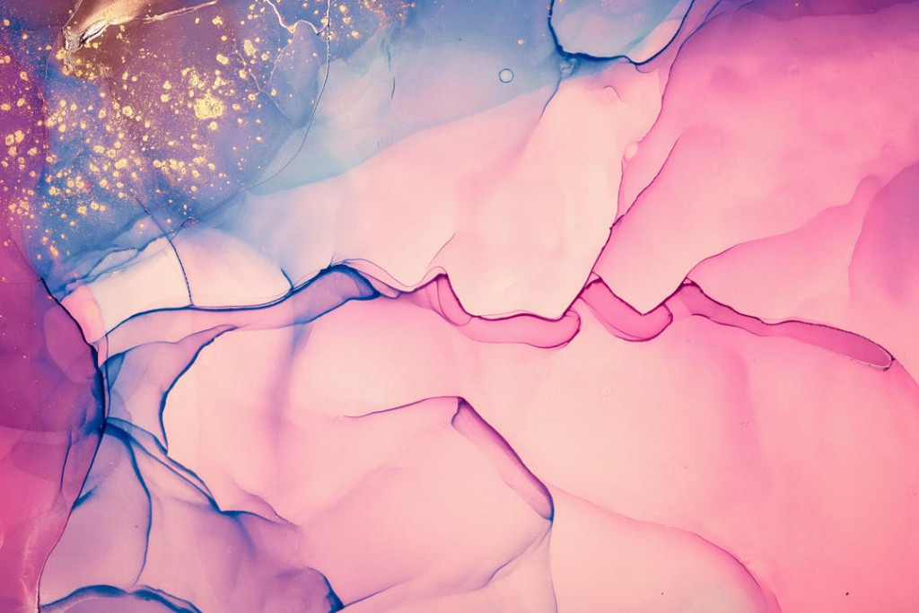 Фотообои Флюид Арт с золотом