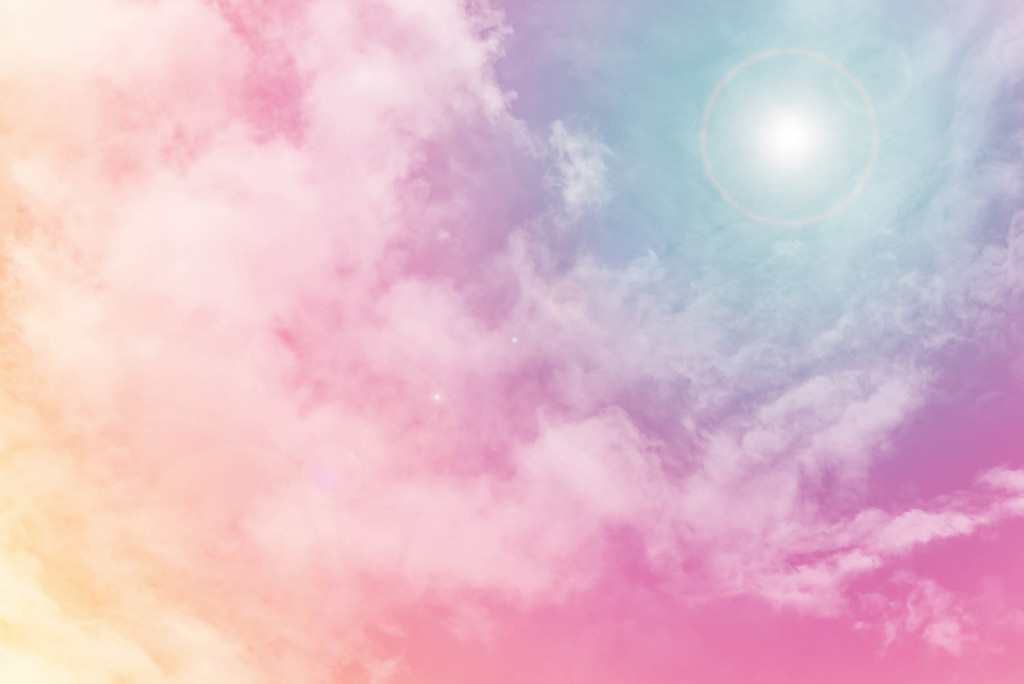 Фотообои розовые тучи