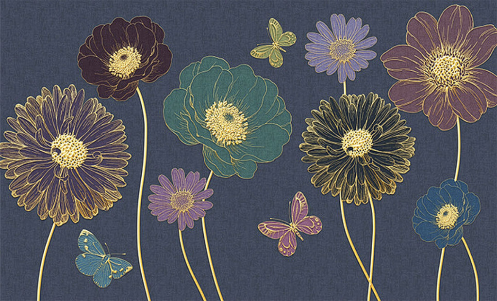 Фотообои Векторные цветы