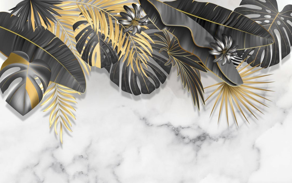 Фотообои Дизайнерские современные листья