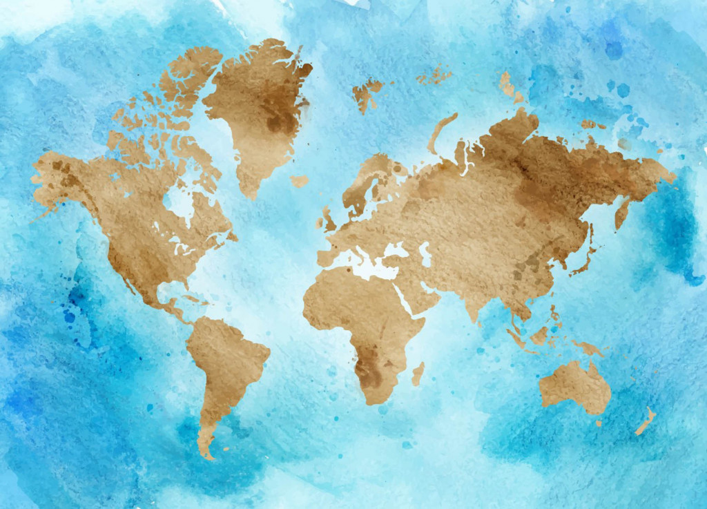 Фотообои карта мира