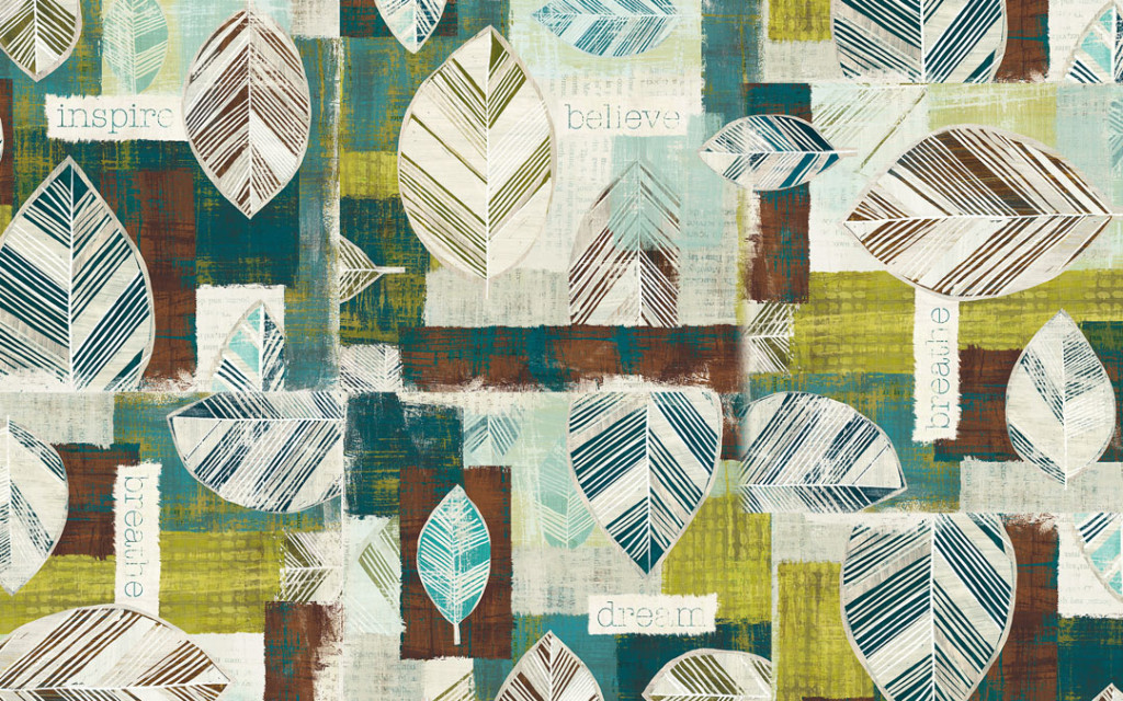 Фотообои Коллаж с векторных листьев