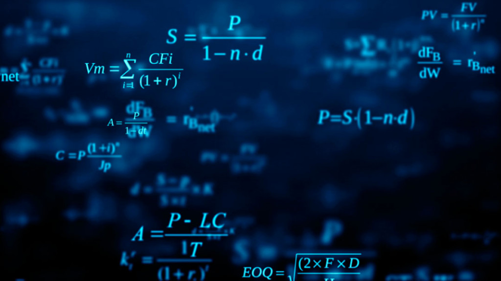 Фотообои Формулы на синем фоне