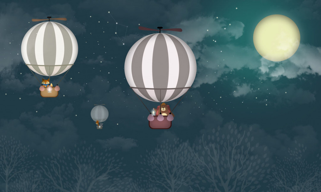 Фотообои Воздушые шары на закате